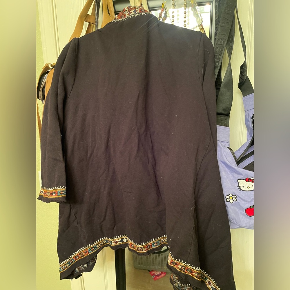 Johnny Was Draped Embroidered Women's Cardigan Sweater - Picture 5 of 10